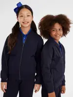 School Assembly Kids Fleece School Zip Jacket, Navy Blue, Size 14