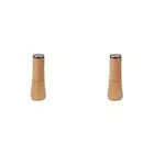 2PK Joseph & Joseph Milltop Wood No-spill Pepper Shaker Grinder Mill Beech