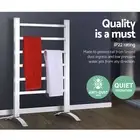 Freestanding Electric Heated Towel Rack Portable Clothes Warmer Dryer Line Rail