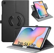 [TiMOVO] Compatible with Galaxy Tab S6 Lite 2024/2022/2020 Case, 90 Degree Rotating Stand Case with S Pen Ring, Support Auto Wake/Sleep for Galaxy Tab S6 Lite 10.4", Black