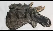 Jon Q Wright & Artists Licensed Artwork Moose Head Wall Coat Rack 17 X 21.5" New