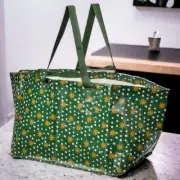 IKEA VINTERFINT 2023 Shopping Bag Christmas Gifts Star Pattern Green 19 Gallon