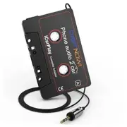 Car Audio Cassette to Aux Adapter, 3.5MM Aux Audio Cable Tape Player for