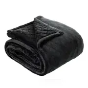 Bianca Mansfield Sherpa Blanket 480gsm Home/Room Bedding Charcoal