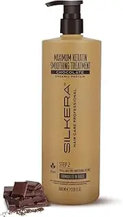 SILKERA Keratin Chocolate Smoothing Treatment, Smooth Natural Hairs, Chocolate Smooth Treatment, Organic protein - 1000ML