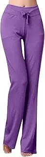 [Generic] Yoga Sweatpants for Women Loose Fit Lightweight High Waist Athletic Joggers Pants Straight Leg Elastic Drawstring Pants