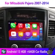 4+64 Wireless CarPlay Android Head Unit Car Radio For Mitsubishi Pajero 2007-14