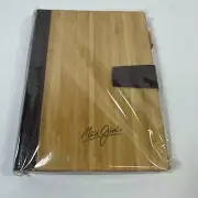 Maui Jim 7x9 Field Notes Bamboo Cover Pen Notebook Leather Accent New