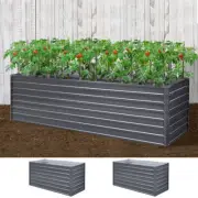 Green Fingers Garden Bed 320x80x77cm Planter Box Raised Container Galvanised Her