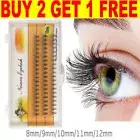 60 Flare Clusters Individual Eye Lashes Extension C Curl Knot Lashes /Knot Fre ☨