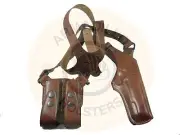 Armadillo Tan Leather Verticall Shoulder Holster for Glock Models P1V