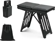 Camp Stools Folding,Collapsible Stool with Storage Bag,Metal Folding Step Stool,Portable Chair,Thickened Maza,for Camping,Hiking,Fishing,BBQ