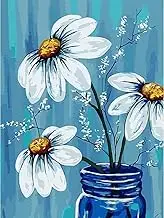Paint by Number for Adults. Flowers Paint by Numbers for Adults Beginner Drawing Paintwork with 3 Paintbrushes Paint Canvas Oil Painting 16” x 20”