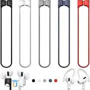 5 Pack Ultra Strong Magnetic AirPods Straps, Anti-Lost Cord for AirPods 4rd / AirPods Pro 1st and 2nd / AirPod 3rd /AirPod 1st and 2nd,Silicone Sports Lanyard and Ear Hook- 5 Straps + 2 EarHook