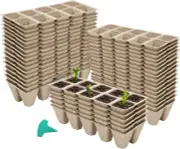 GROWNEER 360 Cells Peat Pots Seed Starter Trays, 36 Packs Biodegradable Seedling