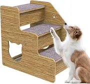 Bed Steps For Dogs, 3-Steps Dog Steps For Medium/Small Dogs, Old Cats, Portable Dog/Cat Ladder, Pets Steps For High Beds Sofa