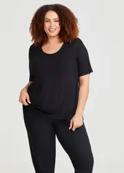 [Taking Shape] Taking Shape Natural Essential Top Size 20 in, Viscose - Plus Size Women's Basics