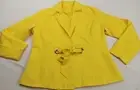 Shein Curve Yellow Tie Front Jacket Blazer Size 3XL Open
