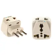 OREI USA to Italy, Libya, Chile & More (Type L) Travel Adapter Plug -Beige