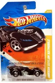 2011 Hot Wheels #24 New Models Arkham Asylum Batmobile