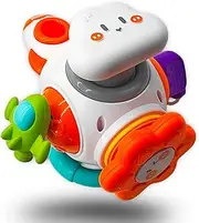 Rocket Busy Cube for 1 2 3 4 Years Old Boys & Girls, 6 in 1 Montessori Toys for Toddlers, Car Travel Activities Fine Motor Toy for Kids Easter Basket Stuffers
