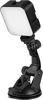 Video Conference Lig ng Kit with 5W Dimmable 6500K Light 3 Cold Shoe Mounts + Suction Cup Mount for Computer Live Streaming Online Meeting Black One Size