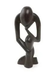 Thinker Statue Senegal - Dark Brown |African Arts Wood Statue, Office,Home Decor