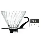 【HARIO】V60 玻璃濾杯 1~4杯／VDG-02B