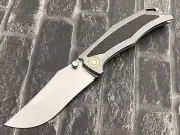 Twosun Folding Knife K110 Blade Titanium/CF Handle Pocket Knife TS571-K110-CF