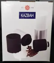 Kazbah black & white salt & pepper grinder set - new / in box