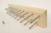 Sliding Tie Rack Easy Track RA1200-M Natural maple finish Wood 20 hooks