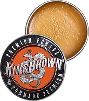 King Brown Premium Pomade - Medium Hold, Medium Sheen, Water Soluble Styling Product, Fresh Cologne Scent, 75g
