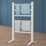 Advwin 6 Bars Electric Heated Towel Rail Freestanding Timing Drying Rack Clothes Warmer Dryer