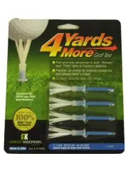 Greenkeepers 4 More Yards Golf Tees (4pk, 3 1/4" Blue) New - Slightly Damaged