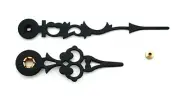 Hermle Clock Hands 3 Inch w/ Hand Nut Black Serpentine Mechanical Movement