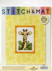 Design Works Stitch & Mat Counted Cross Stitch Kit 3"X4.5"-Giraffe (18 Count) DW