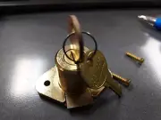 LORI #1700 DRAWER LOCK, 1-1/8" BARREL, BRASS-PLATED #163
