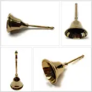 5” Solid Polish Brass Hand Held Bell From India