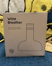 NEW Menu Glass & Steel Vino Wine Breather Carafe 34oz Norm Architects Modern