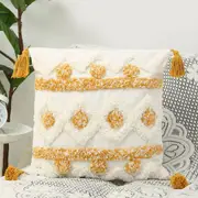 45*45cm Boho Decorative Throw Cushion Cover Tufted Pillow Cover Pillow Case for Sofa Couch Bed Chair Living Room Bedroom