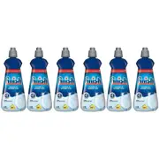 6PK Finish Rinse & Shine Aid Dishwasher Drying Aid 400ml Lemon Sparkle Scent