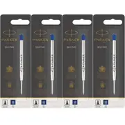 Parker Quink Pen Refill Ballpoint Broad 1.2mm Nib (Blue) [Pack 4 Bulk]