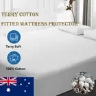 Fully Fitted Mattress Protector 100% Cotton Waterproof Single/Double/Queen/King