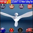 Devanti Ceiling Fan With Light Remote Ceiling Fans 52'' DC Motor 3 Blades 1300mm