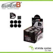 SuperB Bike/Cycling Patch Repair Kits - Glueless Set of 6 Patch And Sandpaper