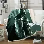 Cool Back Justice Batman 3D Warm Plush Fleece Blanket Picnic Sofa Couch