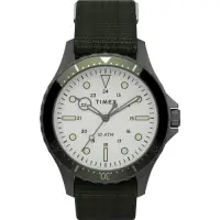 在飛比找Yahoo奇摩購物中心優惠-TIMEX 天美時 復刻系列 簡約復古手錶-橄欖綠 /41m