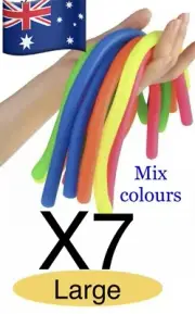 7Pcs Large Stretchy String monkey noodle Sensory Fidget Stress Relief Toy Kids