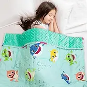 Insugar Weighted Blanket 5lb, 36 x 48 Inches, Flannel Minky Dots Heavy Blanket, Breathable Soft Lap Blanket Throw, Mint Shark