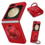 Magsafe Military Grade Shockproof Slim Case for Samsung Galaxy Z Flip 6 with 360 Rotation Ring Kickstand Holder